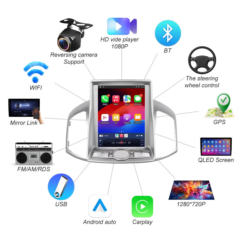 9.7" Car Radio Android 16 For Chevrolet Captiva 2012 2013 2014 2015 2016 2017 Multimedia V | AUTOKITSHOP