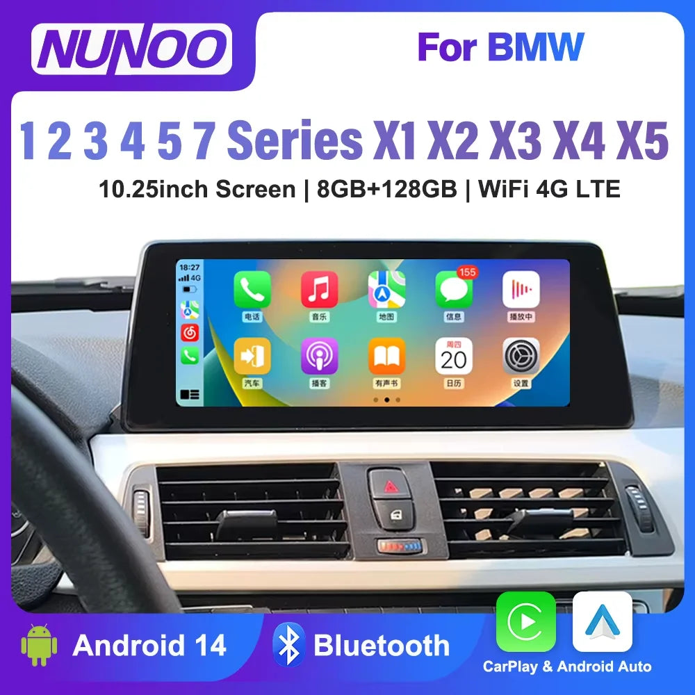 Car Carplay Screen For BMW 1 2 3 4 5 7 Series X1 X3 X4 X5 X6 F20 F30 F25 F01 F10 E81 E90 E