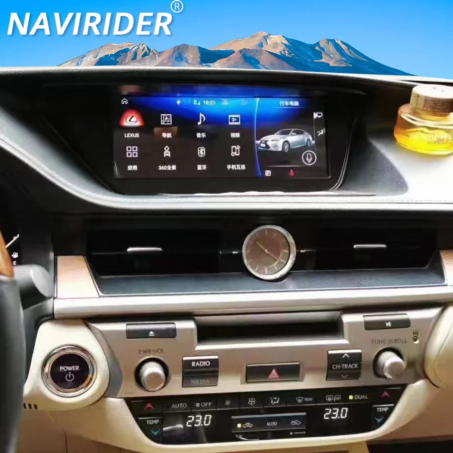 10.25''AHD Android 15 BT GPS 4G Qled Screen DSP Car Radio For LEXUS ES ES200 ES300H ES250