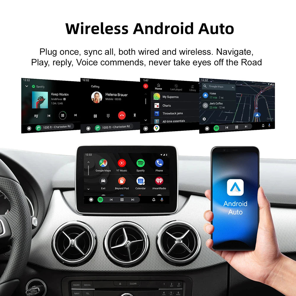Wireless CarPlay Android Auto retrofit kit for Mercedes Benz NTG 4.5 4.7 System A B C E Cl