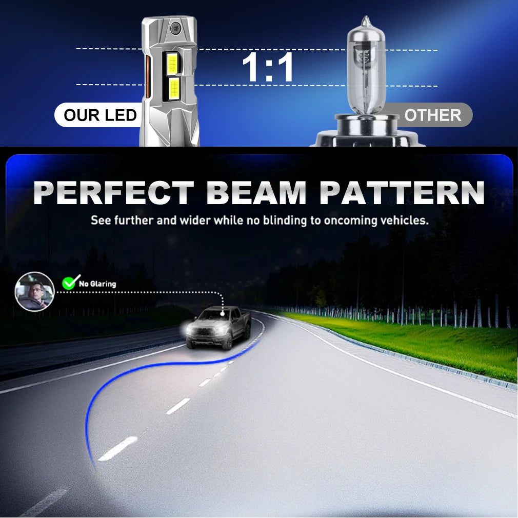 XSTORM H4 LED Headlight Canbus 40000LM 100W Car Headlight H7 9005 9006 LED Lights Bulbs Wi