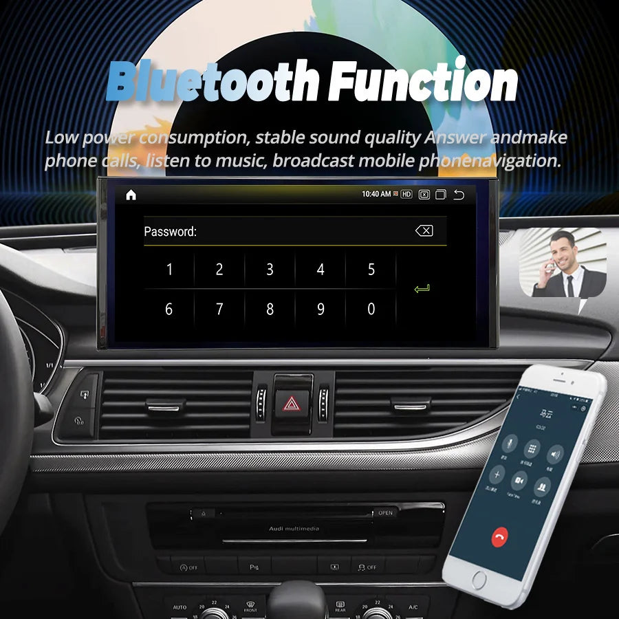 For AUDI A6 A7 2009-2018 Android 13 Car Radio Multimedia Video Player Stereo 4G GPS Naviga
