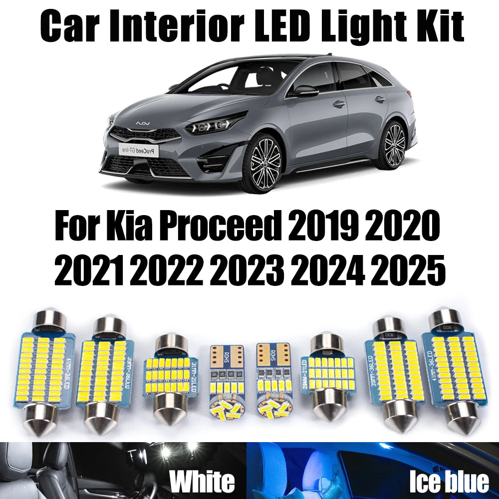 12-Piece LED Interior Light Kit for Kia Proceed - Canbus Error-Free Bulbs | AUTOKITSHOP