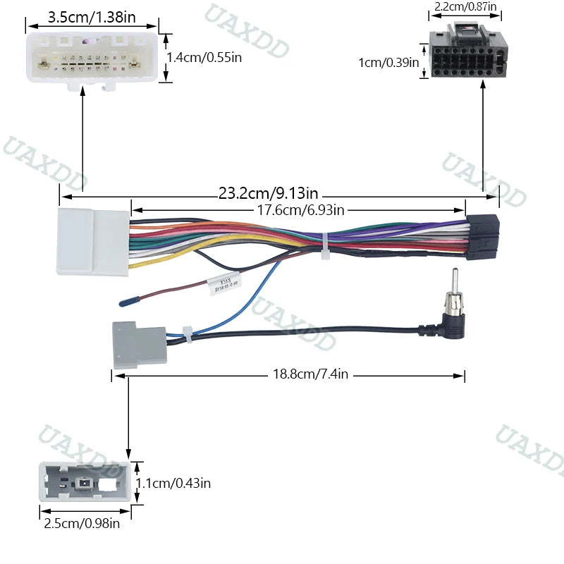 For 2005-2011 NISSAN TIIDA 9INCH 2 Din Car stereo MP5 Android frame panel fascia cable har