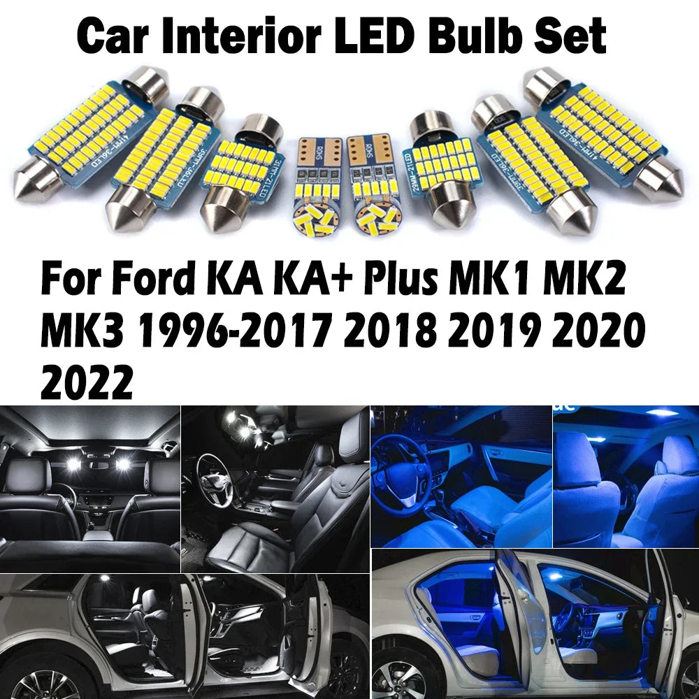 LED Interior Light Kit for Ford KA KA+ Plus MK1 MK2 MK3 1996-2017 - Canbus Dome Map Door Trunk Bulbs | AUTOKITSHOP