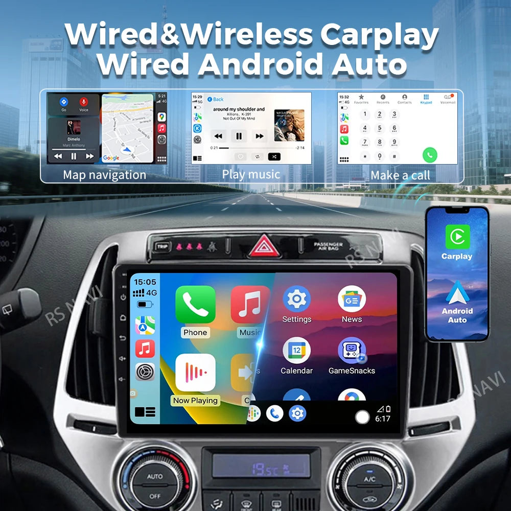 Android 16 For Hyundai i20 PB 2008 - 2014 2K QLED Android Car Radio Multimedia Video Playe