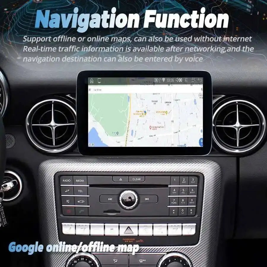 Android 15 Car Radio Screen For Benz SL SLK SLC300 SLC200 SLC43 SLC260 SLK350 SL350 R172 G | AUTOKITSHOP