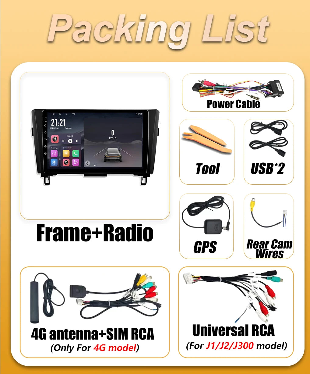 Carplay Car Radio For Nissan Qashqai J11 X-Trail Xtrail T32 Rogue Dualis 2013-2019 Android | AUTOKITSHOP