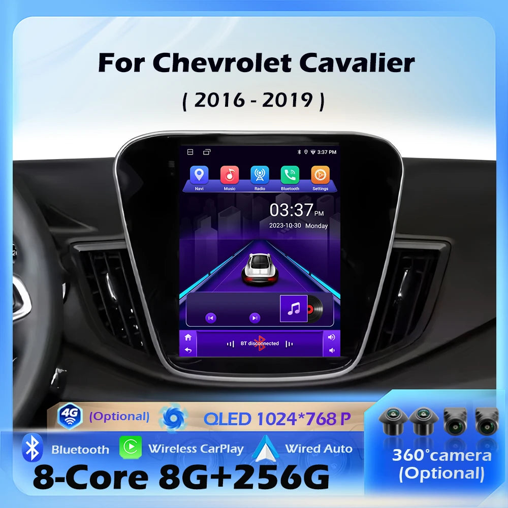 DSP Stereo For Chevrolet Cavalier 2016 - 2019 Wireless CarPlay Android 16 System Car Radio