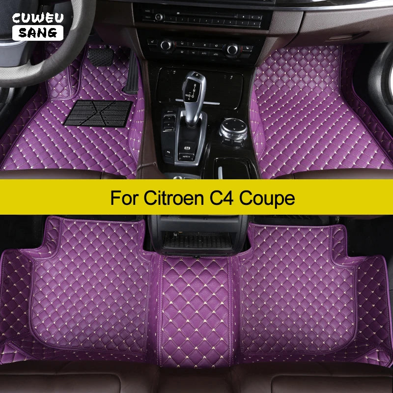 CUWEUSANG Custom Car Floor Mats For Citroen C4 Coupe 2004-2011 Auto Carpets Foot Coche Acc | AUTOKITSHOP