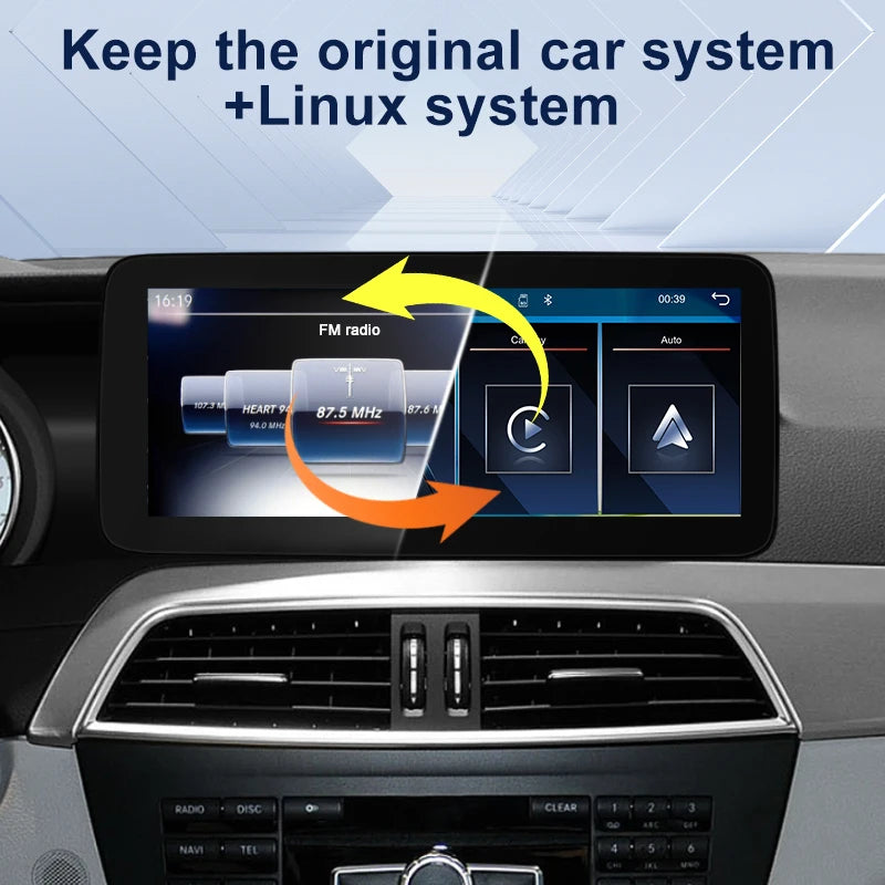 Android Auto Wireless Carplay Car Multimedia Players For Mercedes Benz C Class W204 2011-2