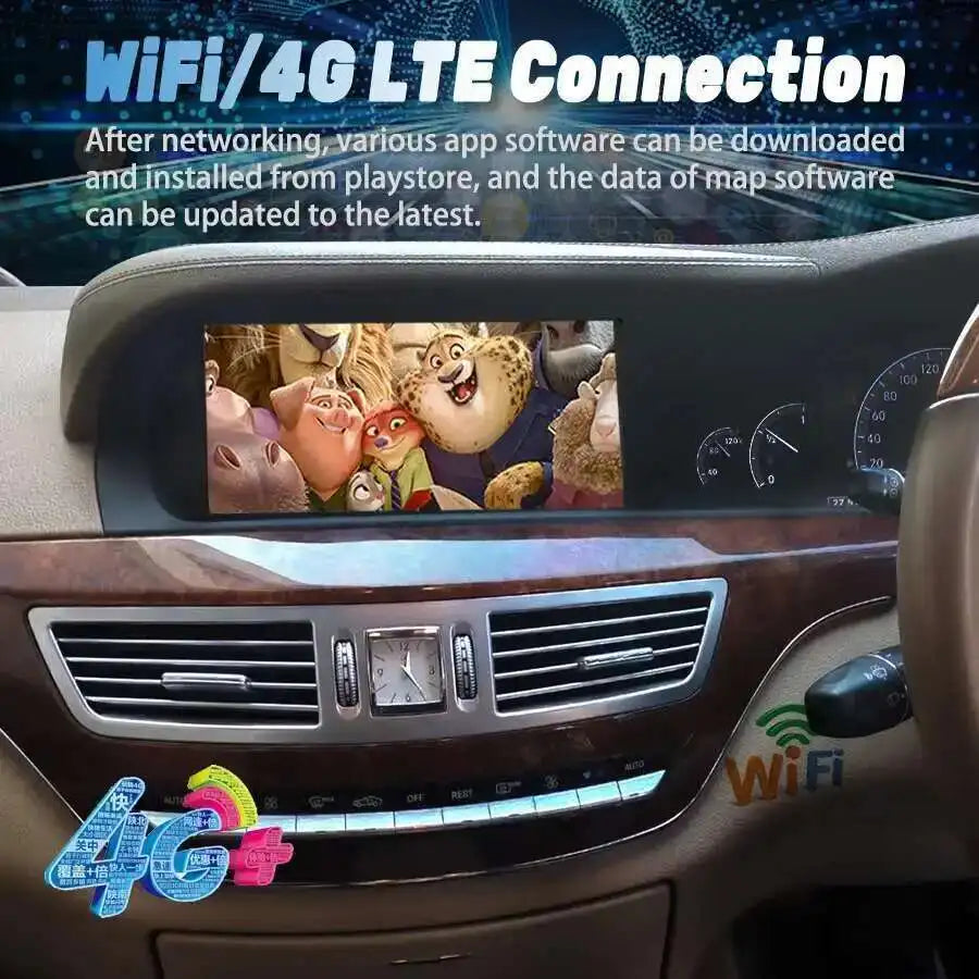 10.25" Screen STEREO For Mercedes Benz S Class W221 2006-2013 Multimedia Video Players Car