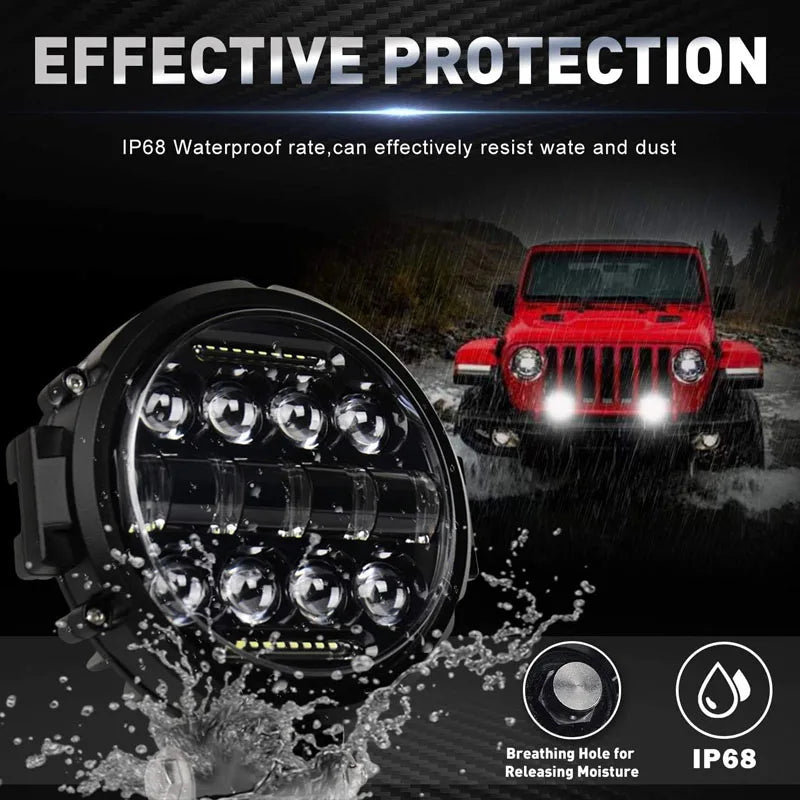 7 Inch Car LED Work Light Bar Driving Lamp for Jeep Offroad Boat Tractor Truck 4X4 SUV UTV