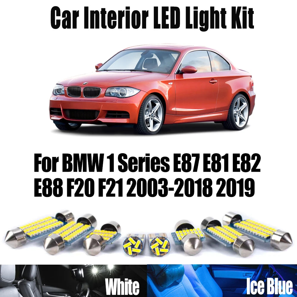 LED Interior Light Kit for BMW 1 Series E87 E81 E82 E88 F20 F21 2003-2019 - Canbus Dome Map Door Trunk Bulbs | AUTOKI...