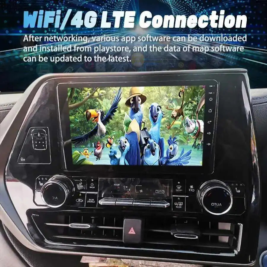 Car Multimedia Video Player For TOYOTA Highlander CROWN KLUGER Android CarPlay Navigation