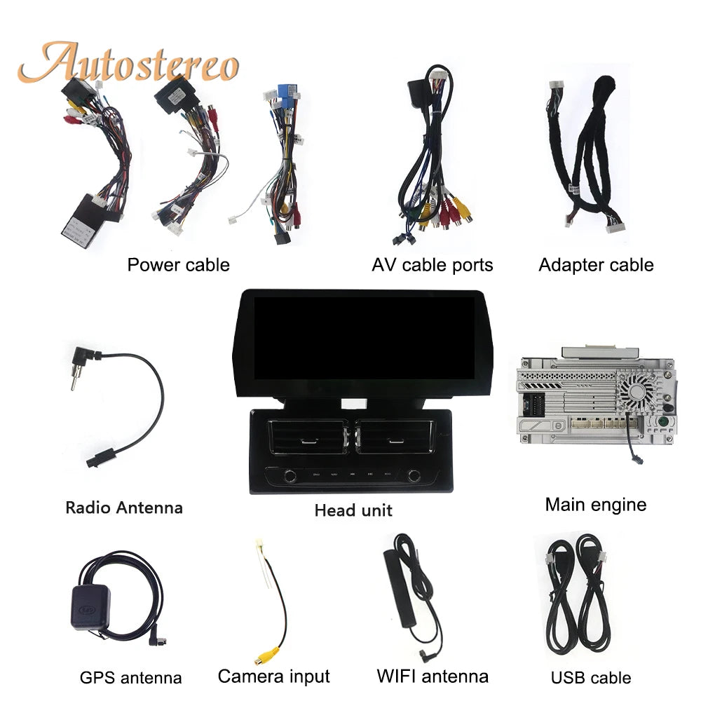 Square Blade Screen 12.3 For BMW 5 E39 1998-2005 Android 12 Carplay Car Multimedia Player