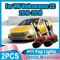 6000K White Canbus No Error H11 20000LM Fog Lights 60W LED Fog Lamps Plug and Play For VW