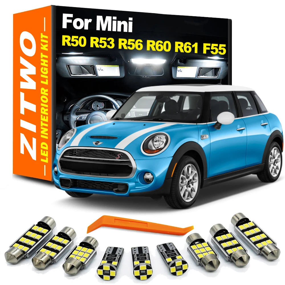 Complete LED Interior Light Kit For MINI R50 R52 R53 R55 R56 R57 R58 R59 R60 R61 F55 F56 Countryman Clubman Paceman Accessories