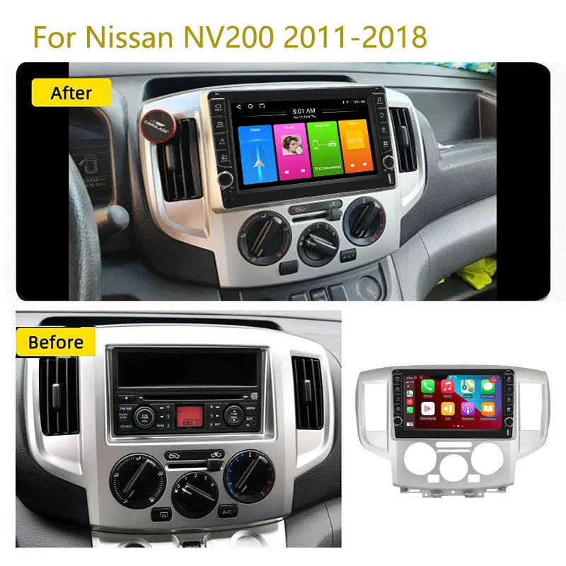 Android 15 For Nissan NV200 2011 2015 2016 2017-2018 2din Car Radio Car Multimedia Player  | AUTOKITSHOP