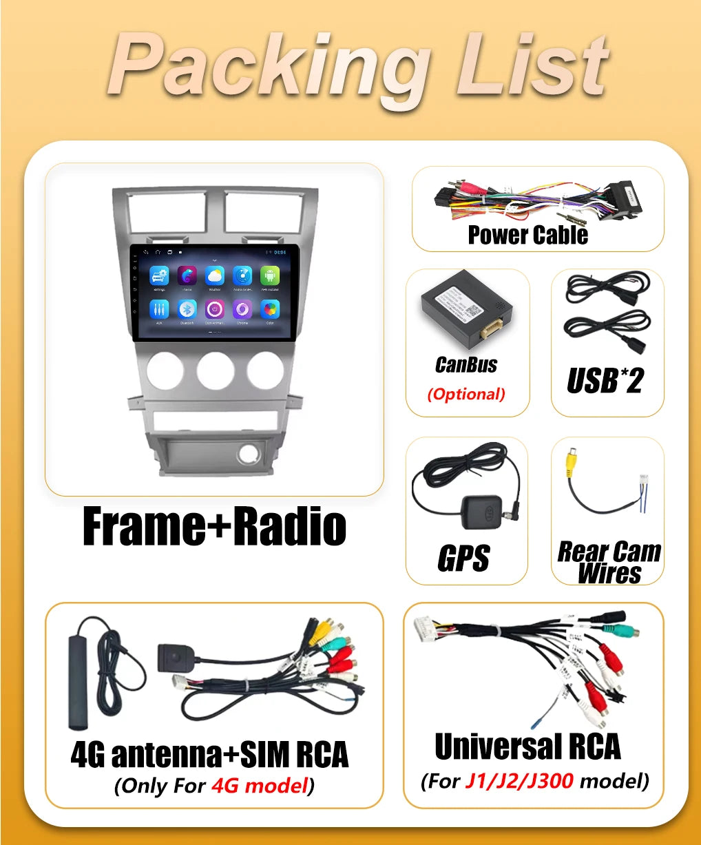 Android 16 Carplay Car Stereo For Dodge Avenger JS 2007 2008 2009 2010 Car Radio Multimedi | AUTOKITSHOP
