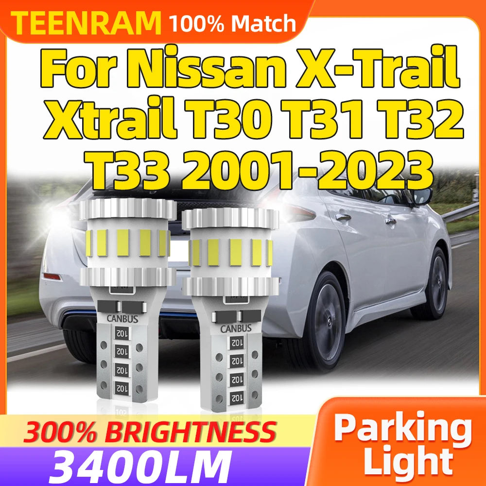 T10 W5W 168 194 LED Lamp Bulb 3400LM Parking Lights 12V 6000K For Nissan X-Trail Xtrail T3