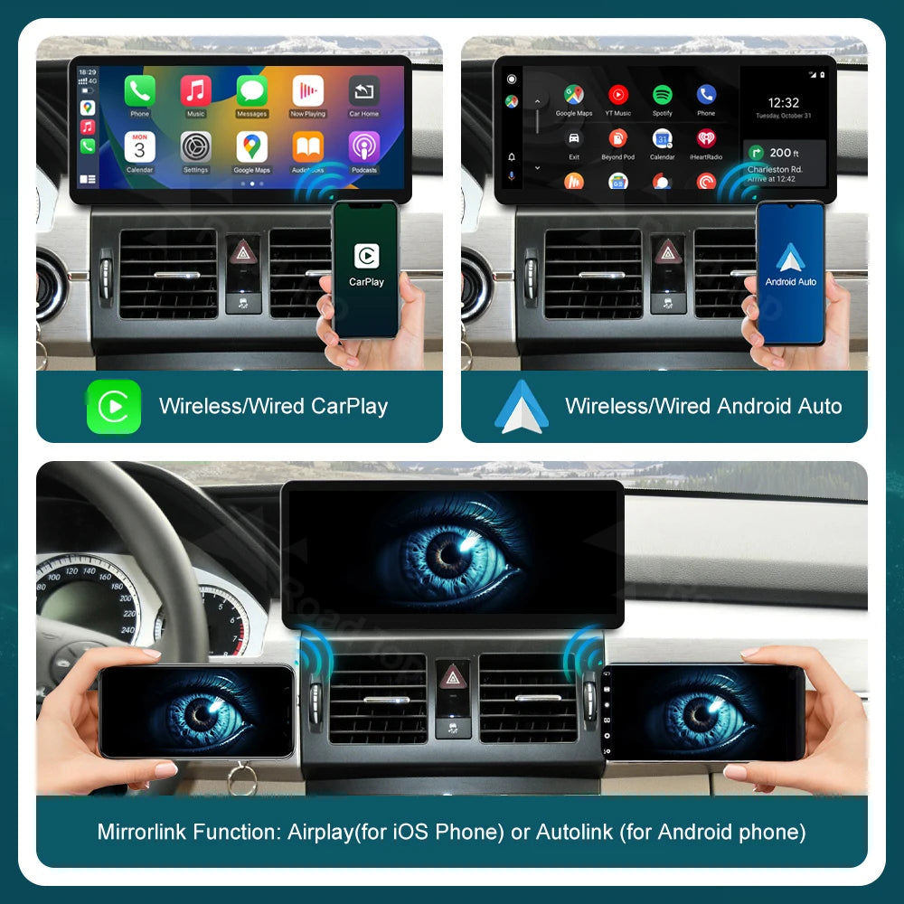 RoadTop Wireless CarPlay Android Auto Multimedia Display Linux Screen for Mercedes-Benz GL