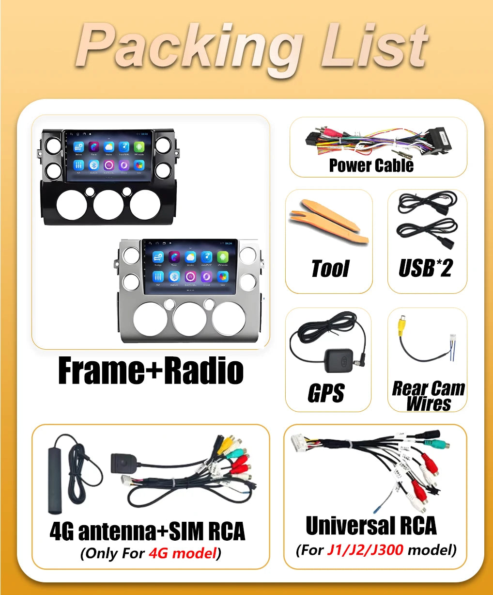 Android Auto Carplay Car Radio For Toyota FJ Cruiser J15 2006 2007 2008 2009 2010 2011 - 2 | AUTOKITSHOP