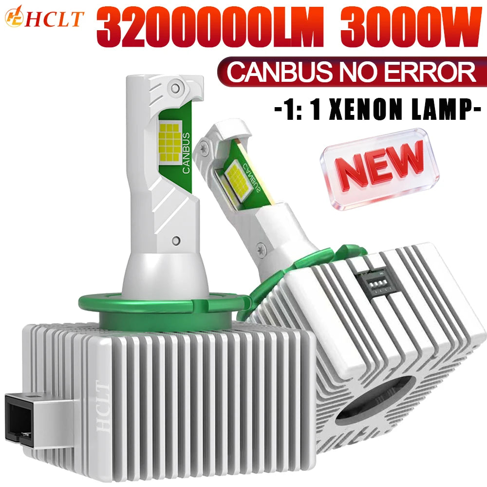 D1S D2S D3S CANBUS No Error LED Headlight Bulbs 3000W High Power D4S D1R D3R D2R D4R D8 1: