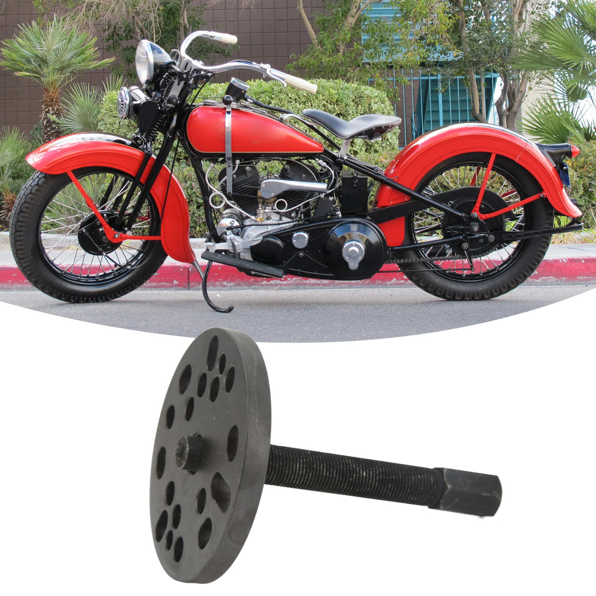 Motorcycle Clutch Hub and Alternator Puller Carbon Steel for Big Twins Motorcycle Manual Repair  - Automotive LED Light