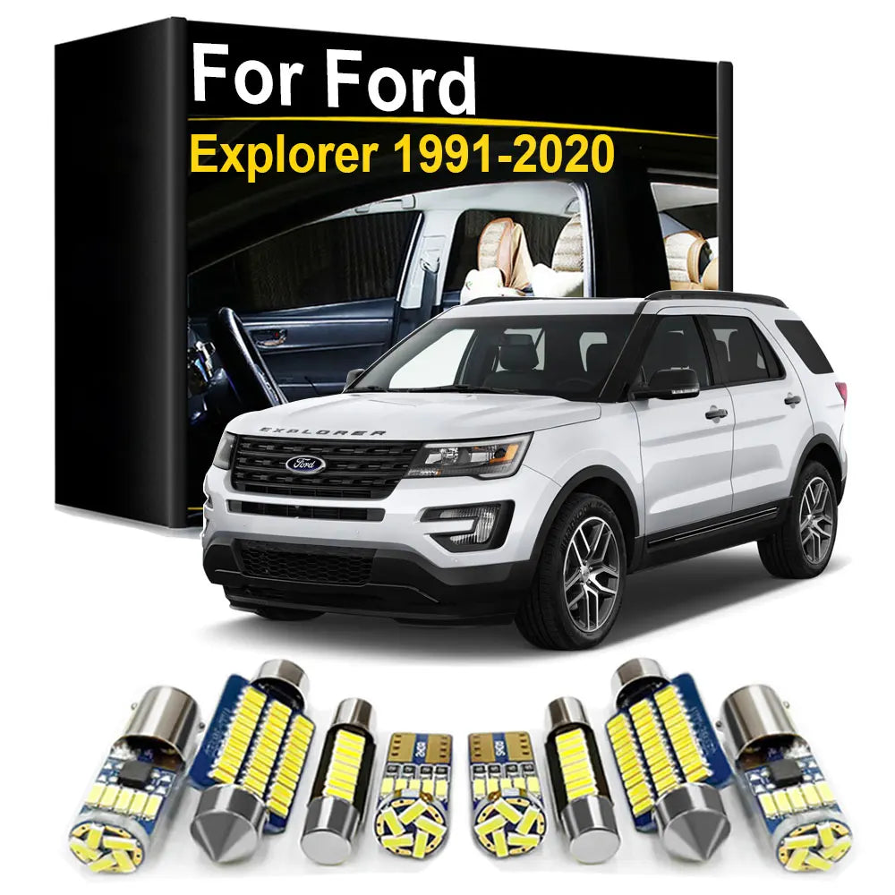 LED Interior Light Kit for Ford Explorer 1991- 2011 - Canbus Dome Map Door Trunk Bulbs | AUTOKITSHOP