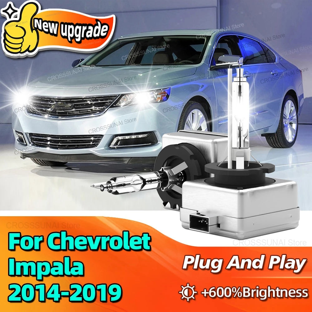 Car Xenon Headlight 6000K Light 35W HID D3S Replacement Bulb 10000LM Bright For Chevrolet