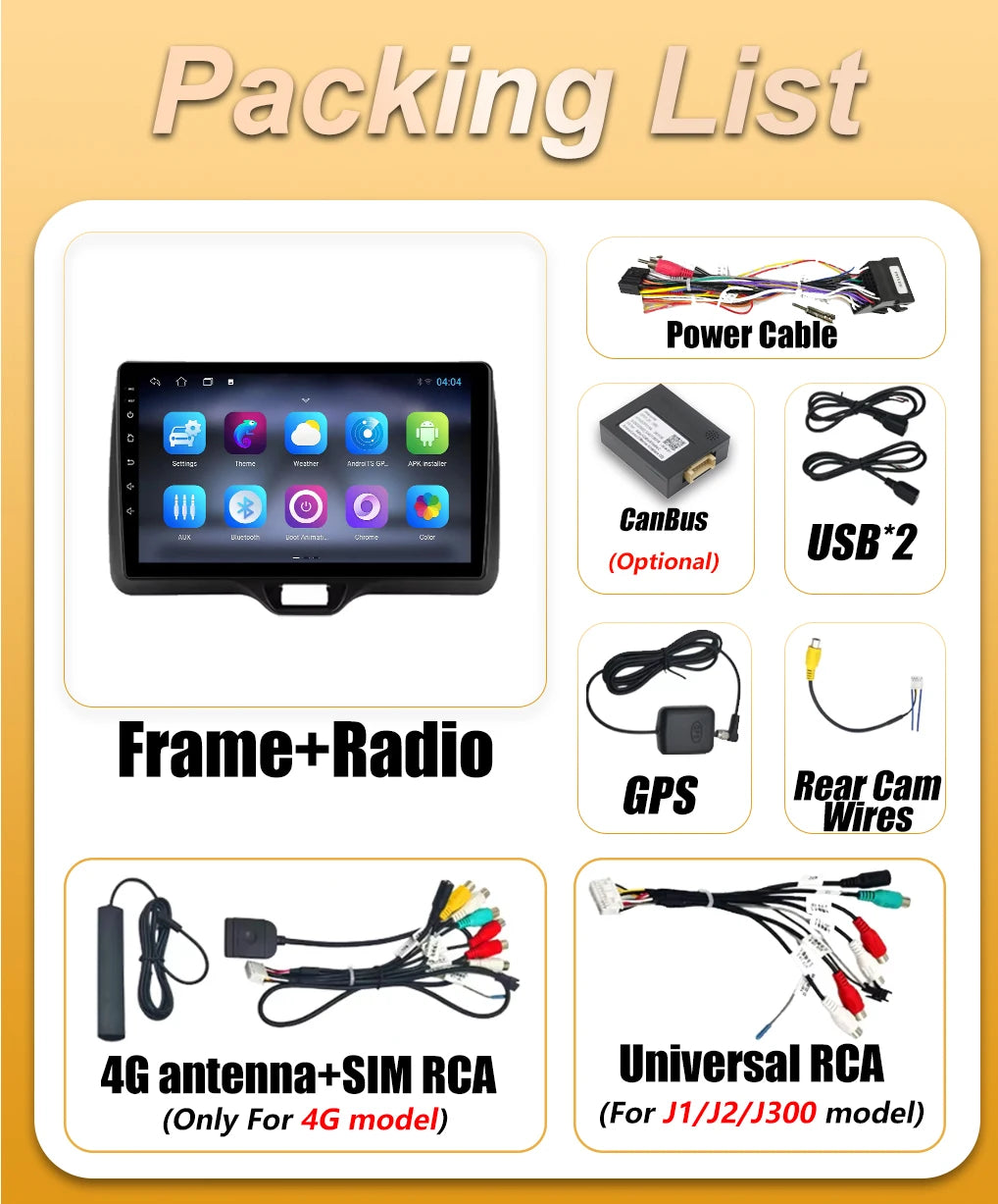 Android 16 Auto Car Radio For Toyota Yaris Vios 2019 - 2023 Carplay BT Car Stereo 5G Wifi  | AUTOKITSHOP