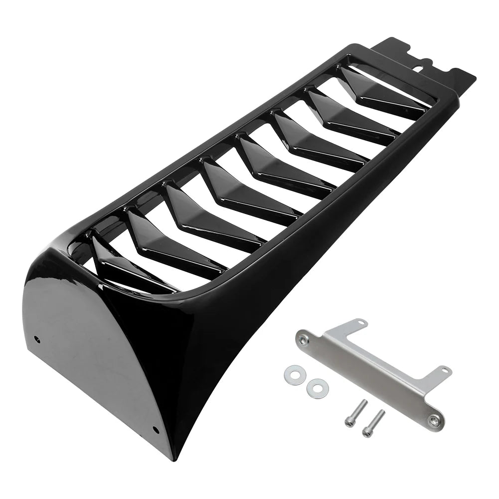 Motorcycle Gloss Black Front Chin Spoiler Lower Radiator Cover For Harley Softail Street Bob Bre - Automotive LED Light