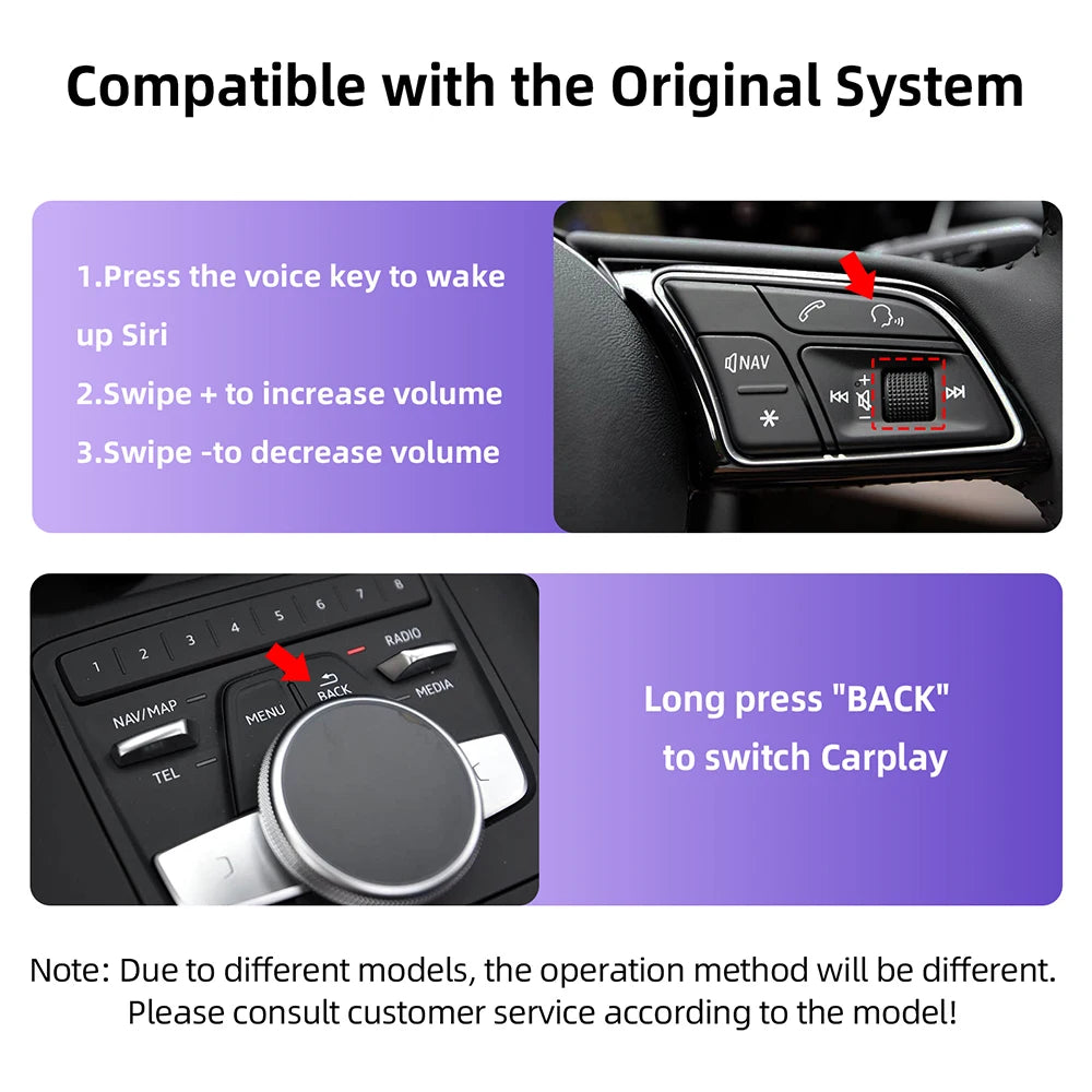 Wireless Carplay Android Auto Lossless Installation Interface For Audi A3 A4 A5 A6 A7 Q2L  | AUTOKITSHOP