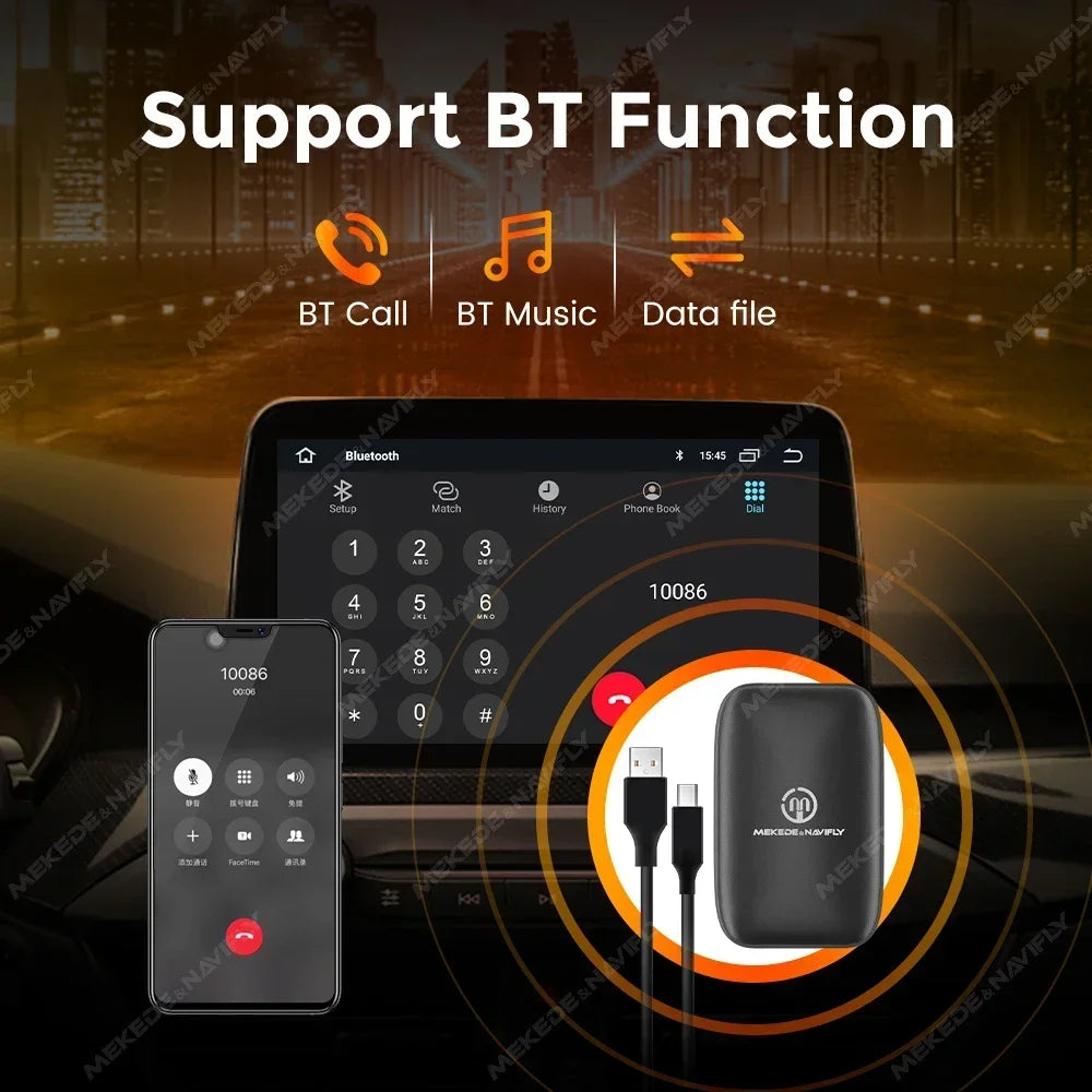 Wired To Wireless CarPlay Android Auto Ai Box for Netflix TV YouTube for Ford Toyota Volvo | AUTOKITSHOP