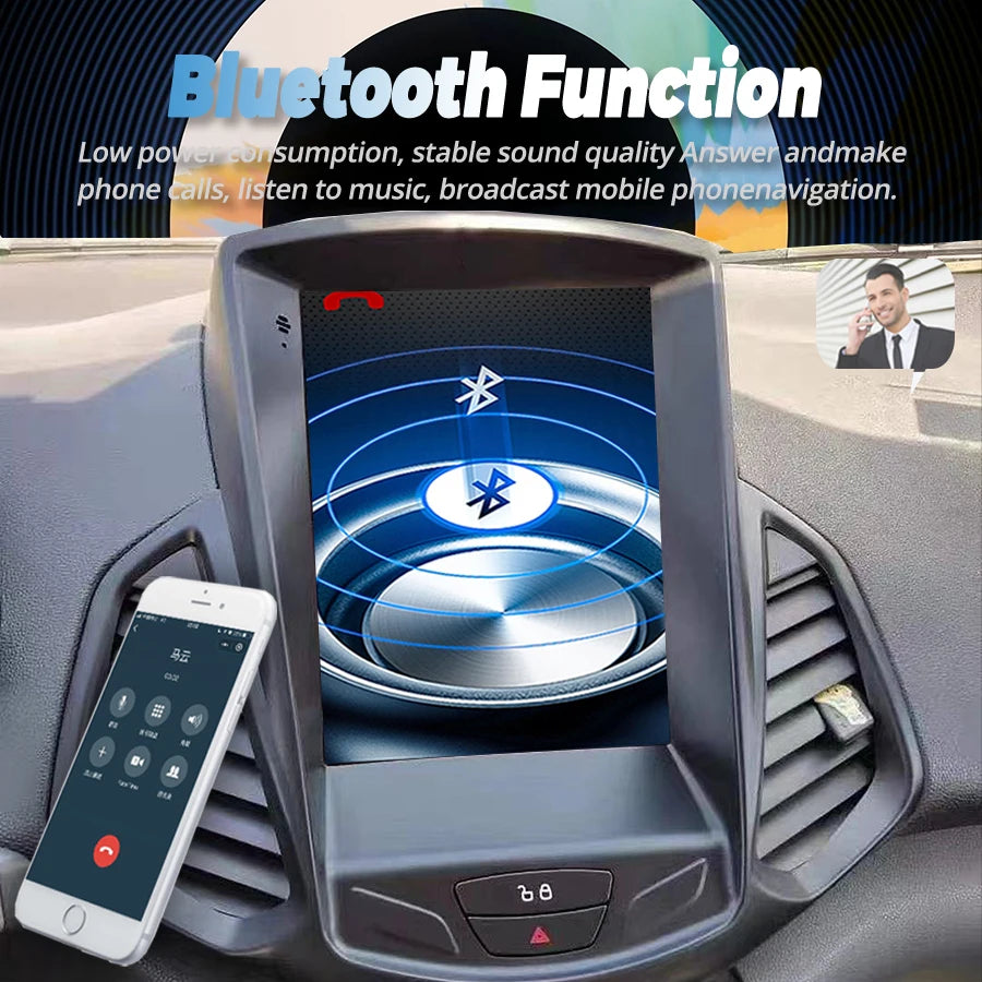 Car GPS Android Auto Carplay 10.4inch Car Radio HU Navi For Ford Ecosport YiBi 2018 4G Mul