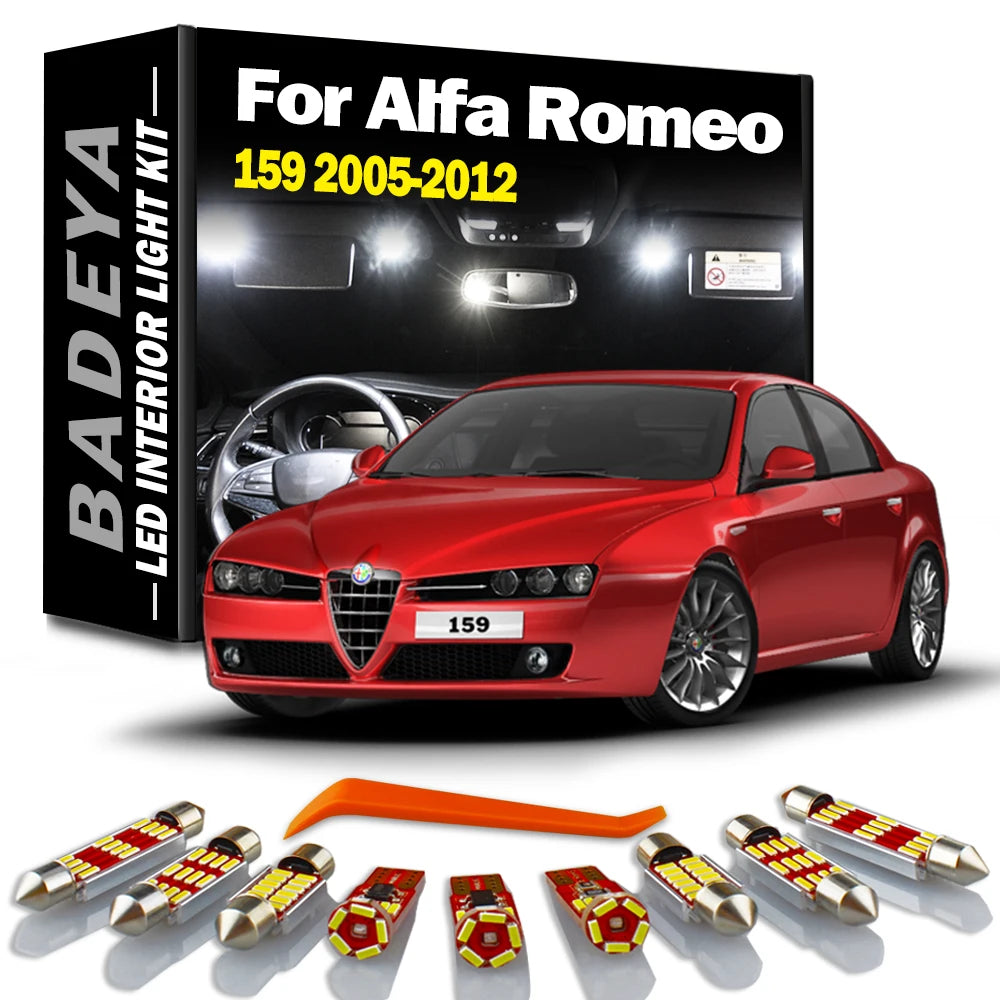LED Bulb Interior Dome Map Indoor Luggage Light Kit For Alfa Romeo 159 2005 2006 2007 2008