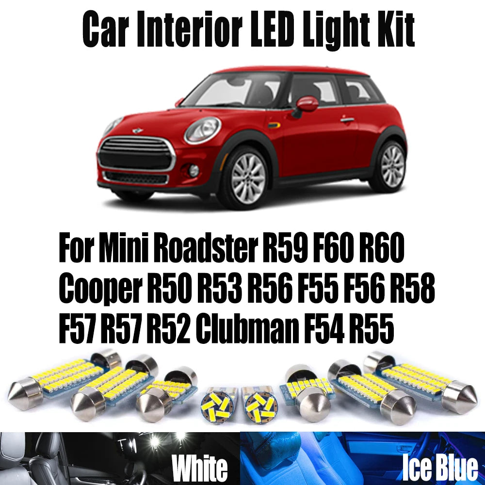 LED Interior Light Kit for Mini Roadster R59 F60 R60 Cooper R50 R53 R56 F55 F56 R58 F57 R57 R52 Clubman F54 R55 - Can...