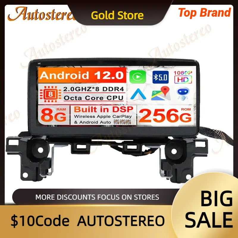 For Mazda CX-5 Car Radio Screen Carplay Android 13 GPS Car Multimedia Tesla Player Headuni