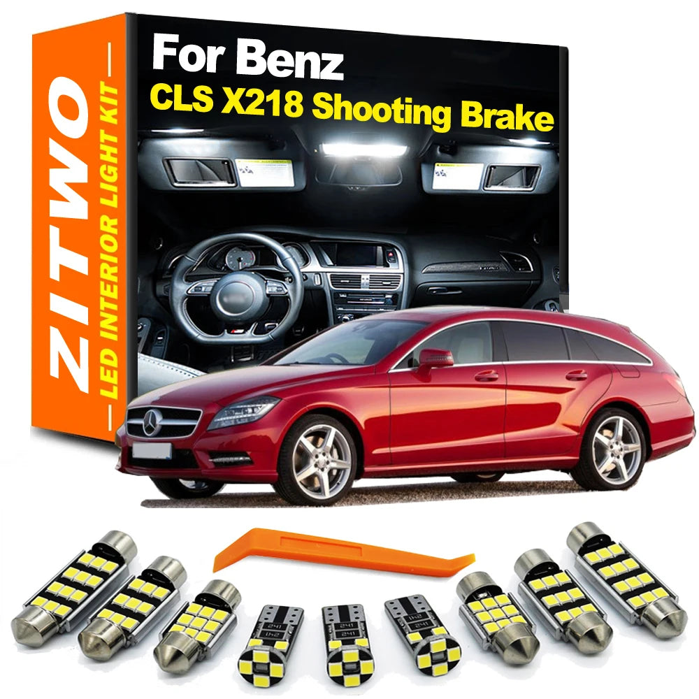 ZITWO 23Pcs LED Bulb Interior Map Dome Reading Trunk Door Light Kit For Mercedes Benz CLS Class Shooting Brake X218 2012-2017