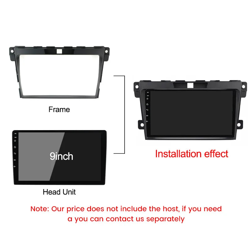 For Mazda CX7 Mazda CX-7 2008-2015 Radio Dashboard Panel Multimedia Player Frame Power Cor | AUTOKITSHOP