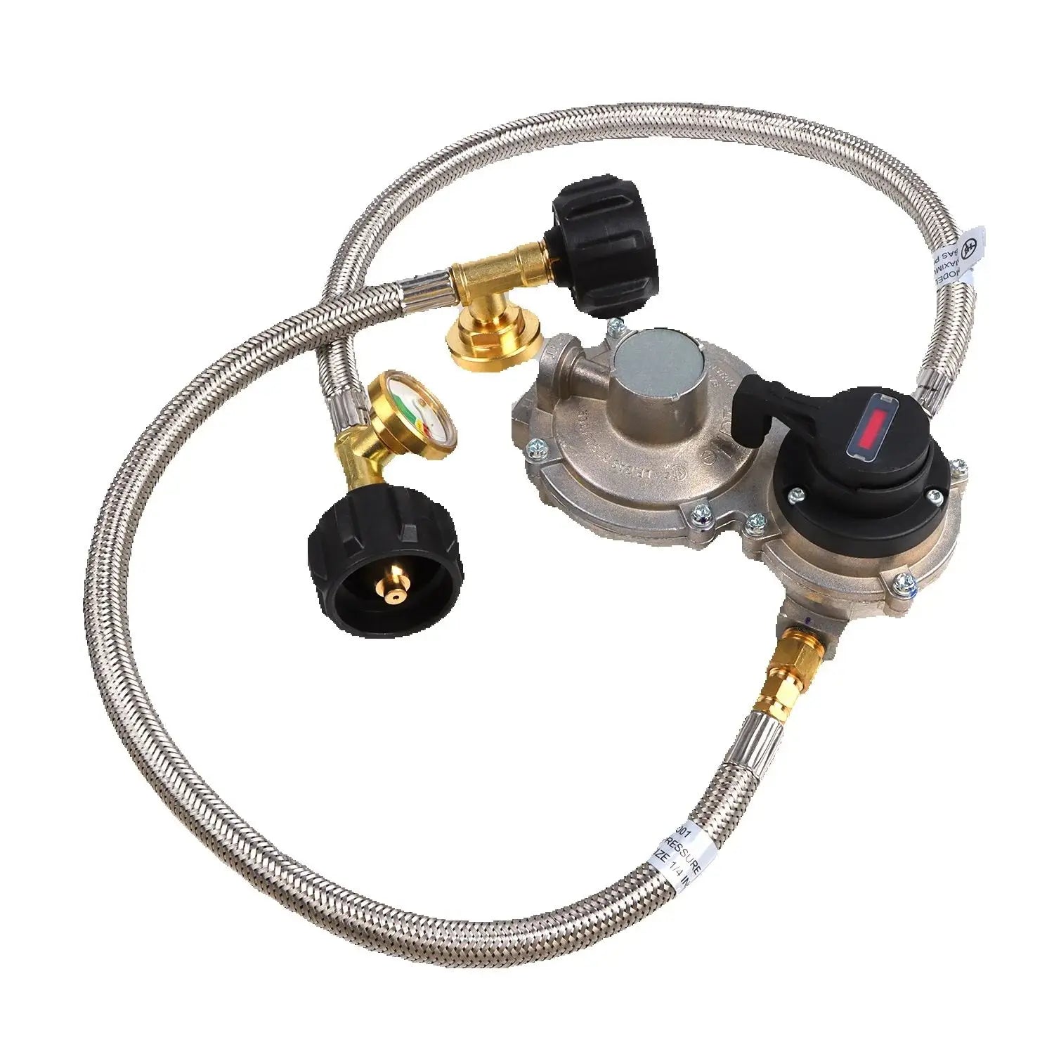 RV Propane Regulator 2 Stage Auto Changeover FOR Trailers Campers 1/4" SAE Inlet 3/8" NPT