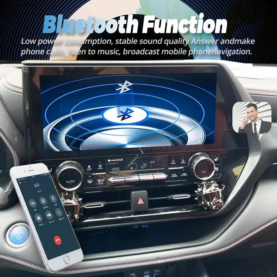12.3 Inch Android Touch Screen Car Radio CarPlay GPS Stereo For Toyota Highlander CROWN KL | AUTOKITSHOP