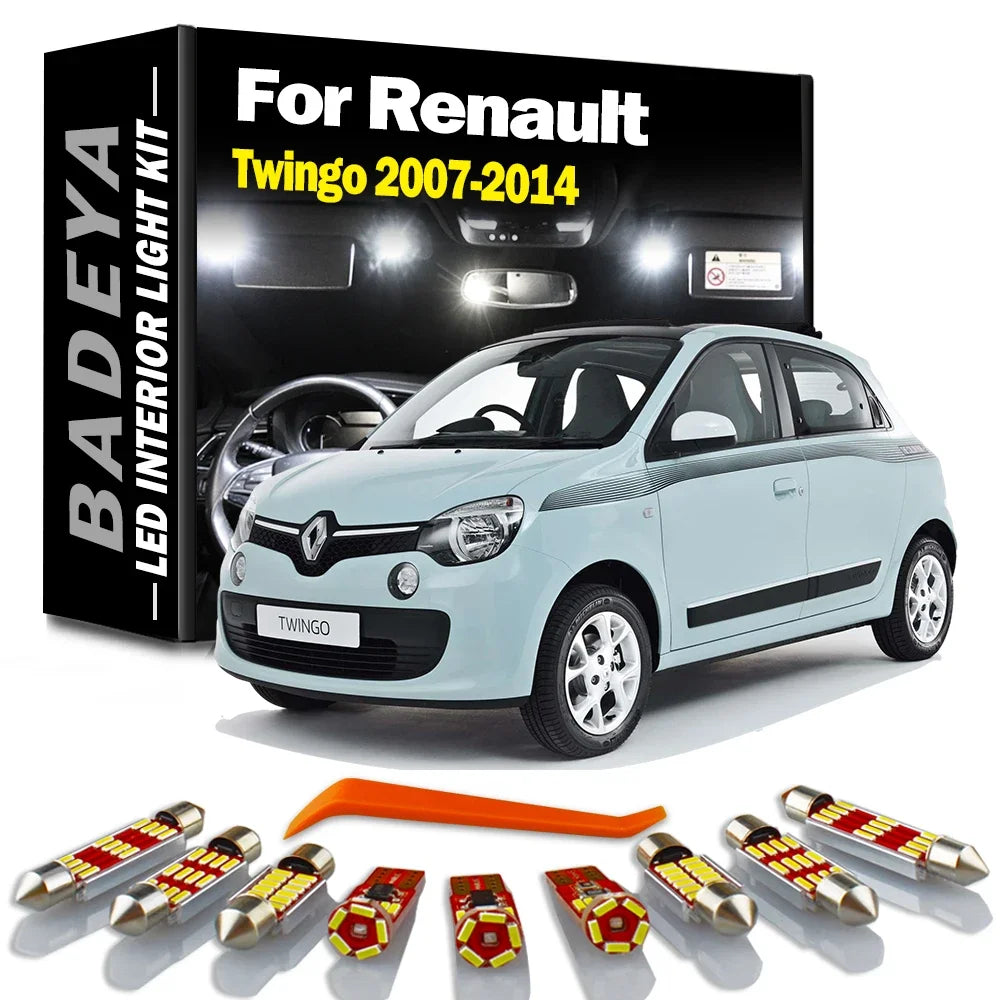 11-Piece LED Interior Light Kit for Renault Twingo 2 II MK2 - Canbus Error-Free Bulbs | AUTOKITSHOP