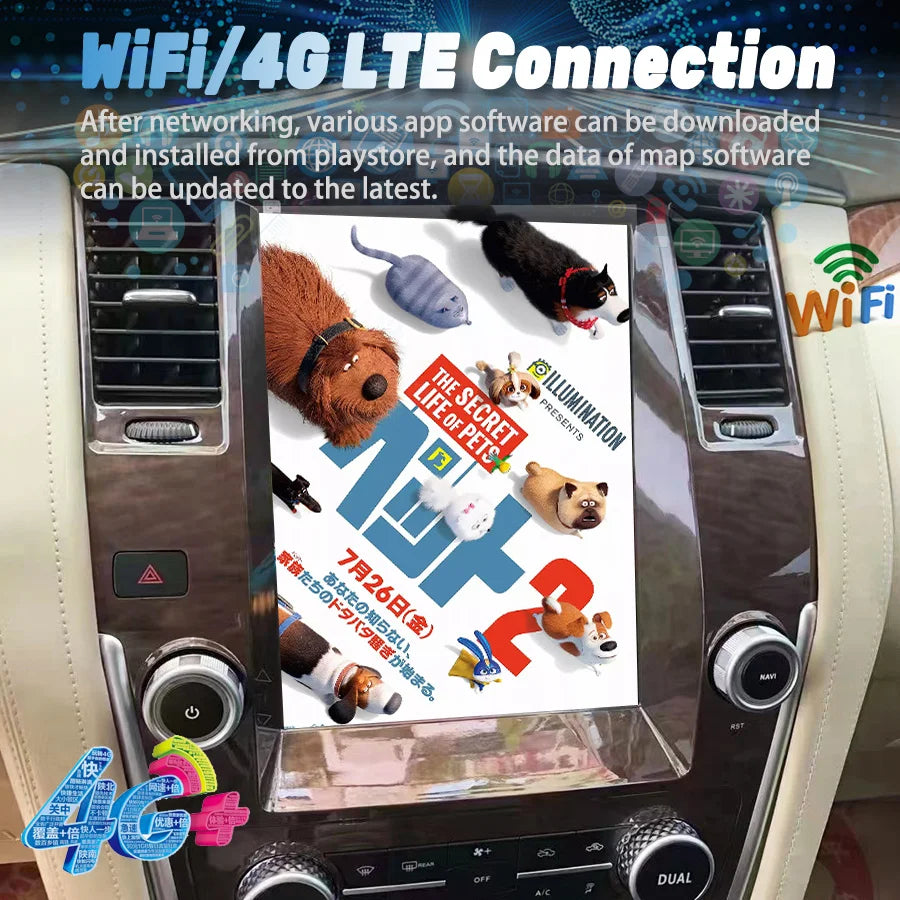12.1" Screen Android For NISSAN PATROL Y62 2010 - 2020 Qualcomm CARPLAY Screen CAR Multime