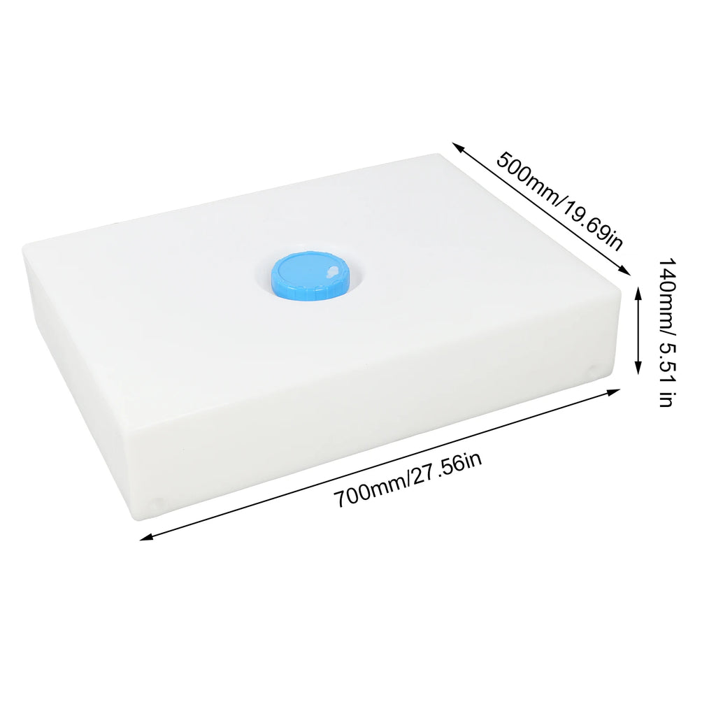 12 Gallon RV Water Storage Tank Heat Cold Resistant PE Fresh Water Tank 700×500×140mm/410×210×65 - Automotive LED Light