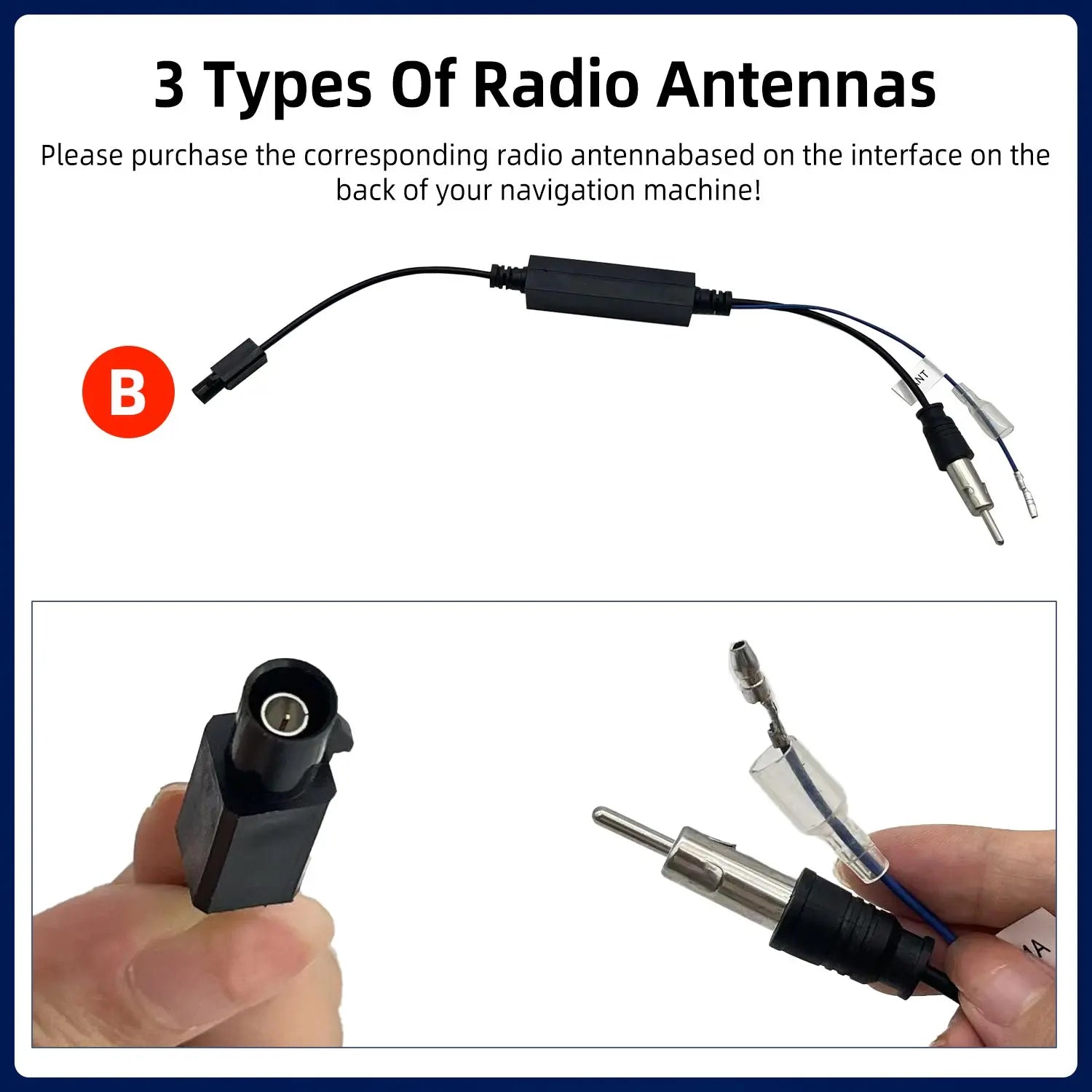 FAKRA Z male to DIN plug, General Motors antenna adapter cable, FM AM stereo radio convert