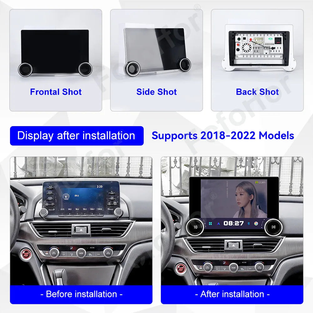 Slim Large 11.5 Inch HD Touch Screen Android 15 Wireless CarPlay GPS Multimedia DSP Head U