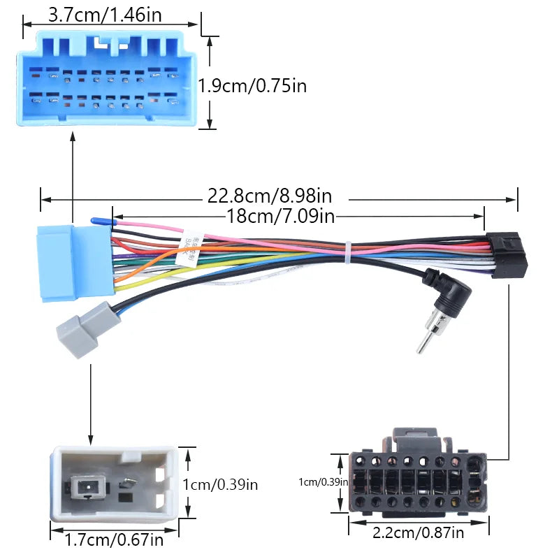 Car Radio Fascia Frame For SUZUKI 2014 ALTO 800 9 inch Stereo Panel Wire Harness Power Cab