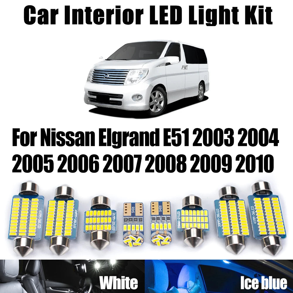 Ceiling Door Plate Bulb For Nissan Elgrand E51 2003 2004 2005 2006 2007 2008 2009 2010 Int